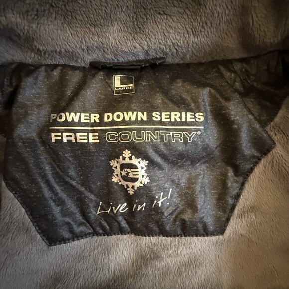 Free Country Black Down Puffer Jacket with Faux Fur Hood - Picture 2 of 11